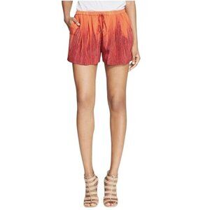 Haute Hippie Womens Silk Drawstring Shorts L Orange Multi $245 MSRP